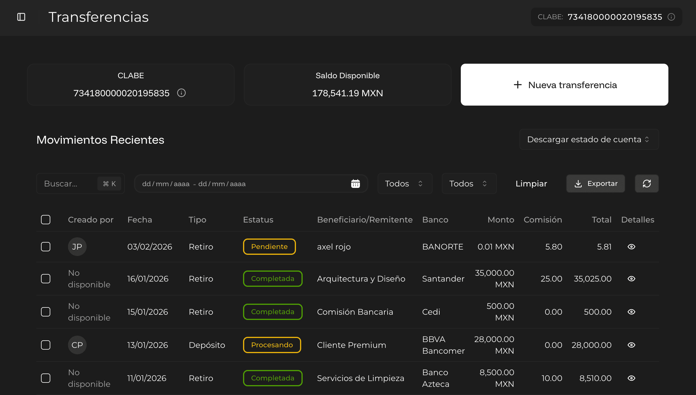 Cedi Wallet Interface