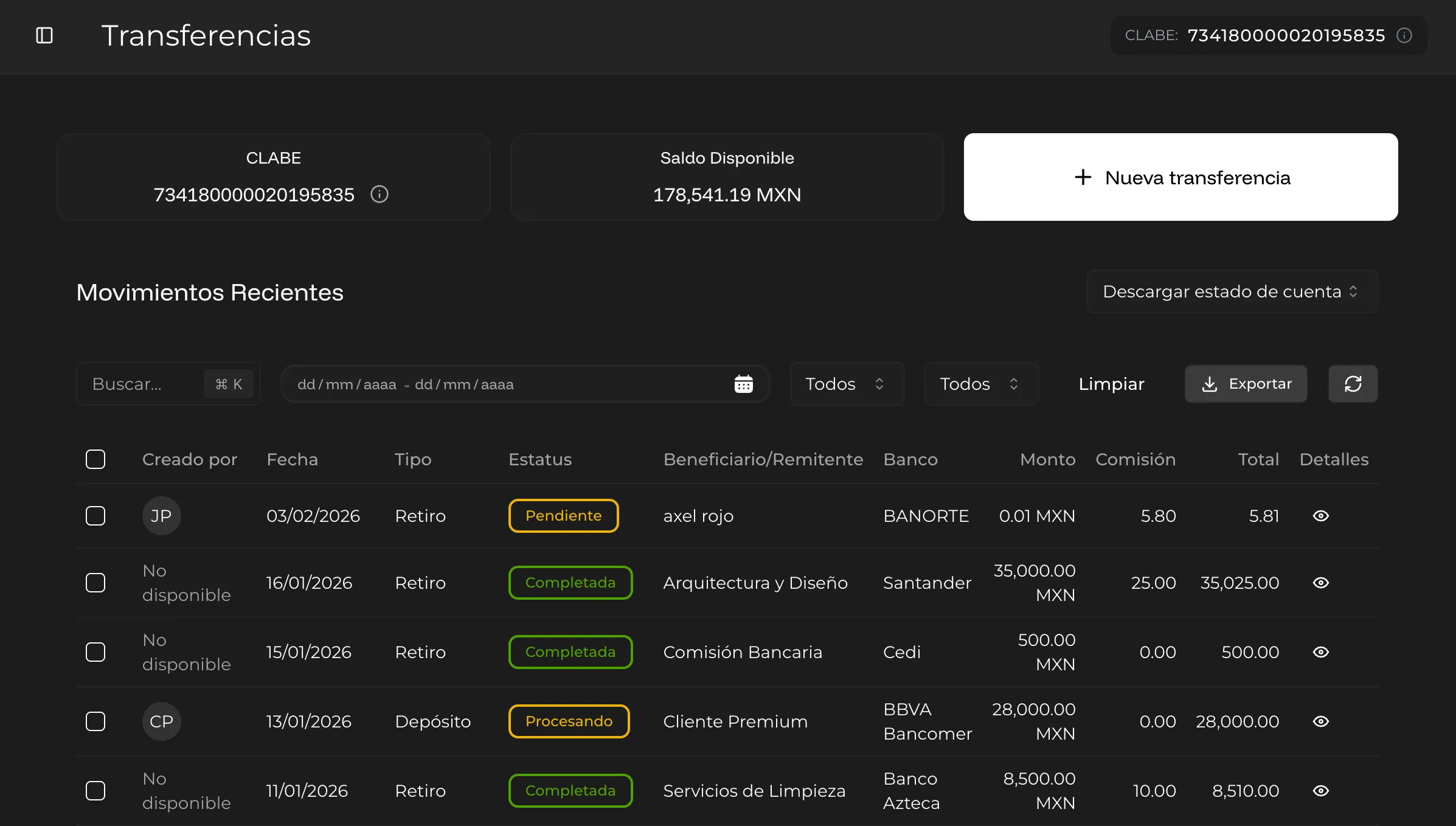 Cedi Wallet Interface